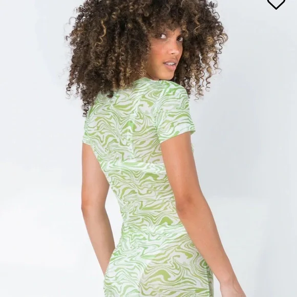 Twin glitch mesh mini dress - Picture 2 of 3